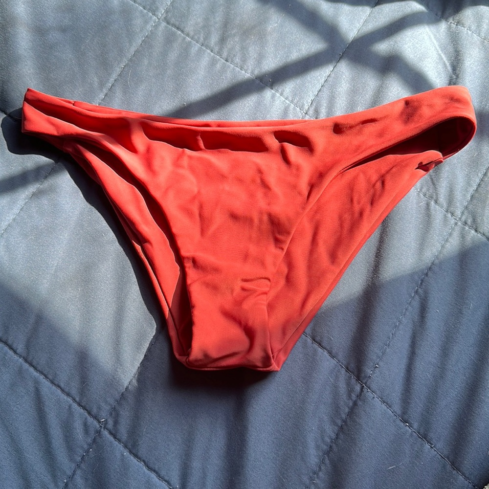 Red bathing suit bottoms
